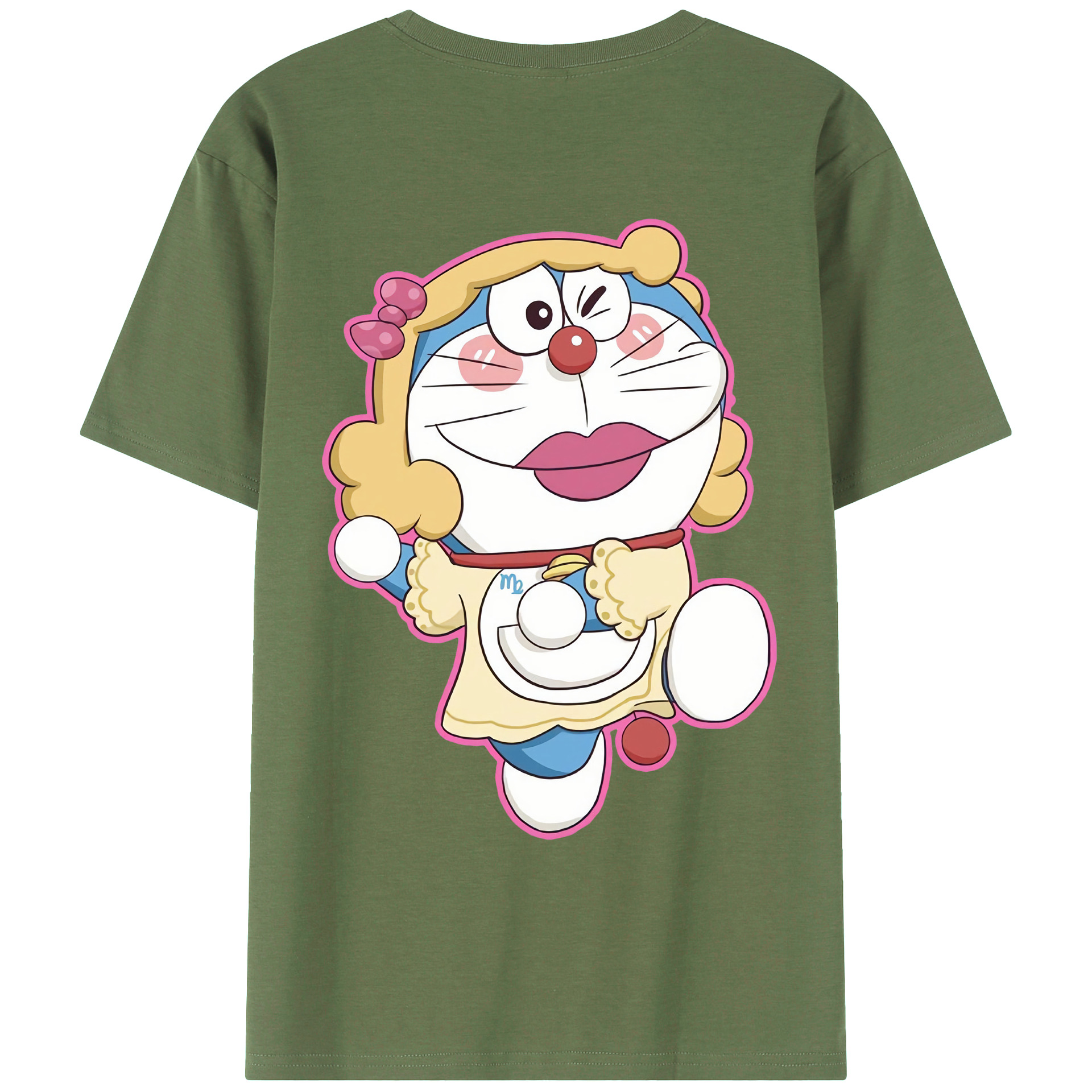 （画像用） ドラえもん Doraemon 綿100％ メンズ半袖Tシャツ（バックプリント） 通気性